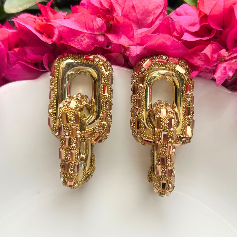 Bling Blogger Rust Golden Entangled Earrings