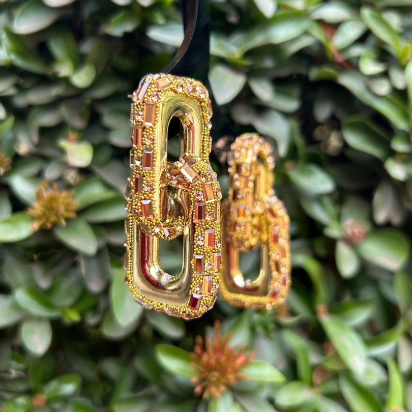 Bling Blogger Rust Golden Entangled Earrings