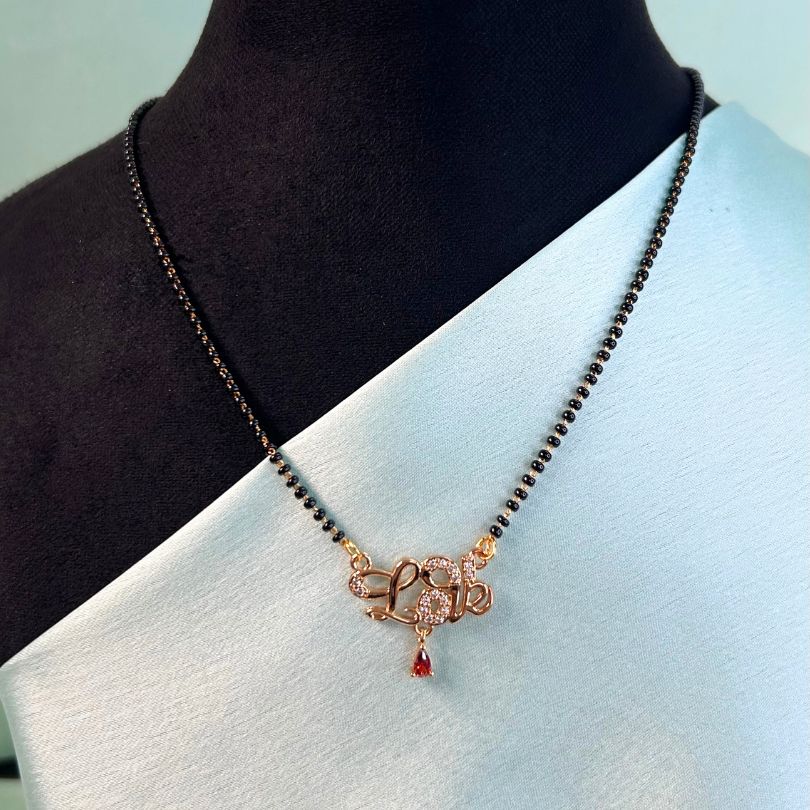 Love Ruby CZ Designer Mangalsutra