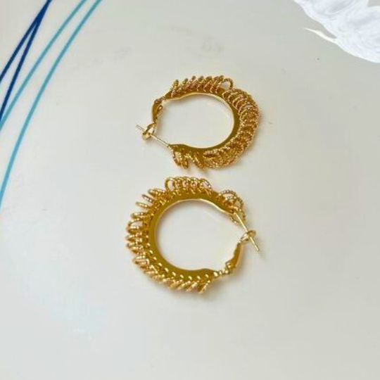 Golden Hoop Earrings