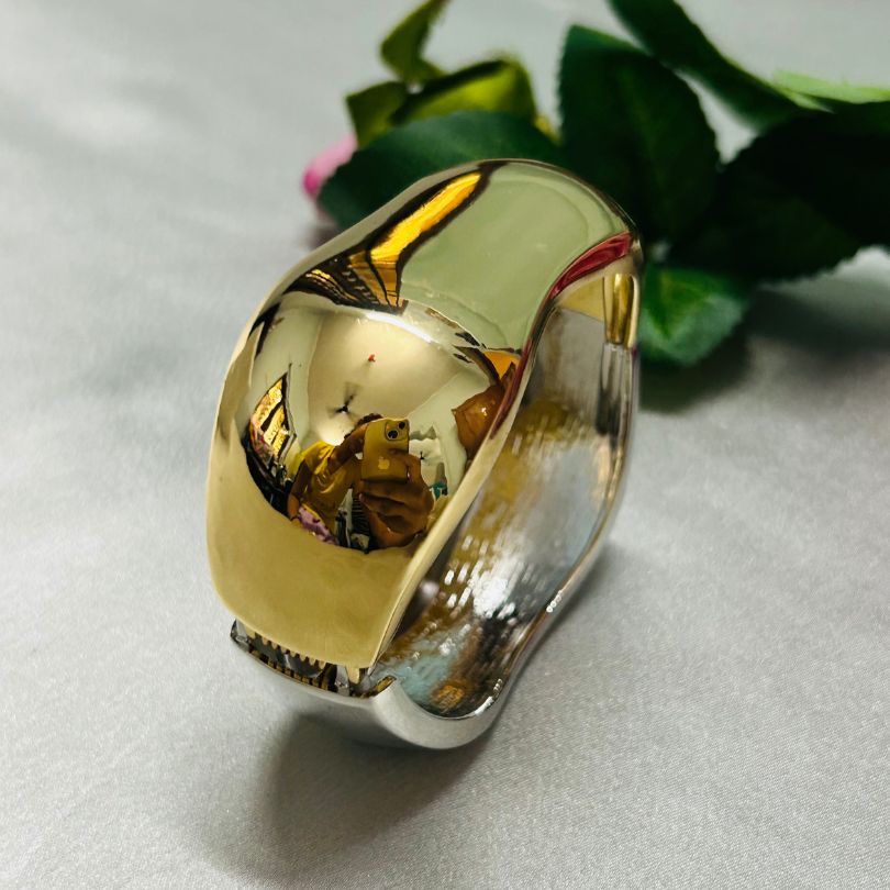 Half Golden Silver Openable kada/Cuff
