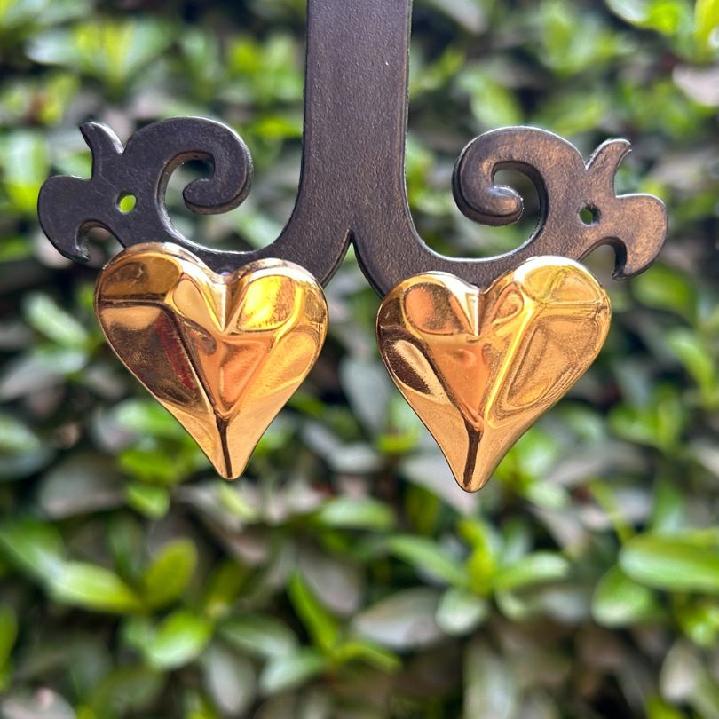 Textured  Heart Stud Earring