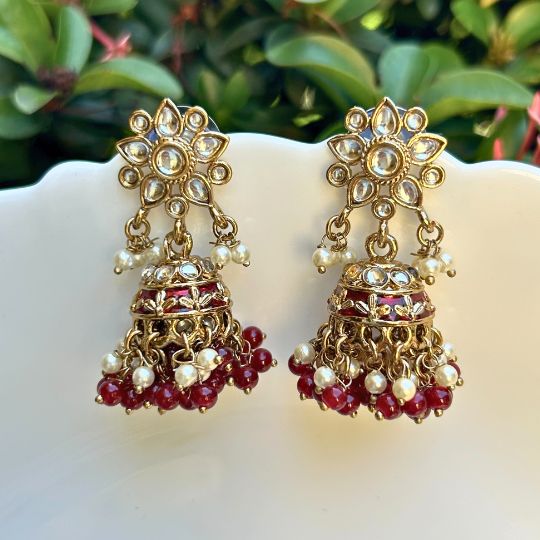Jada Maroon Jhumka