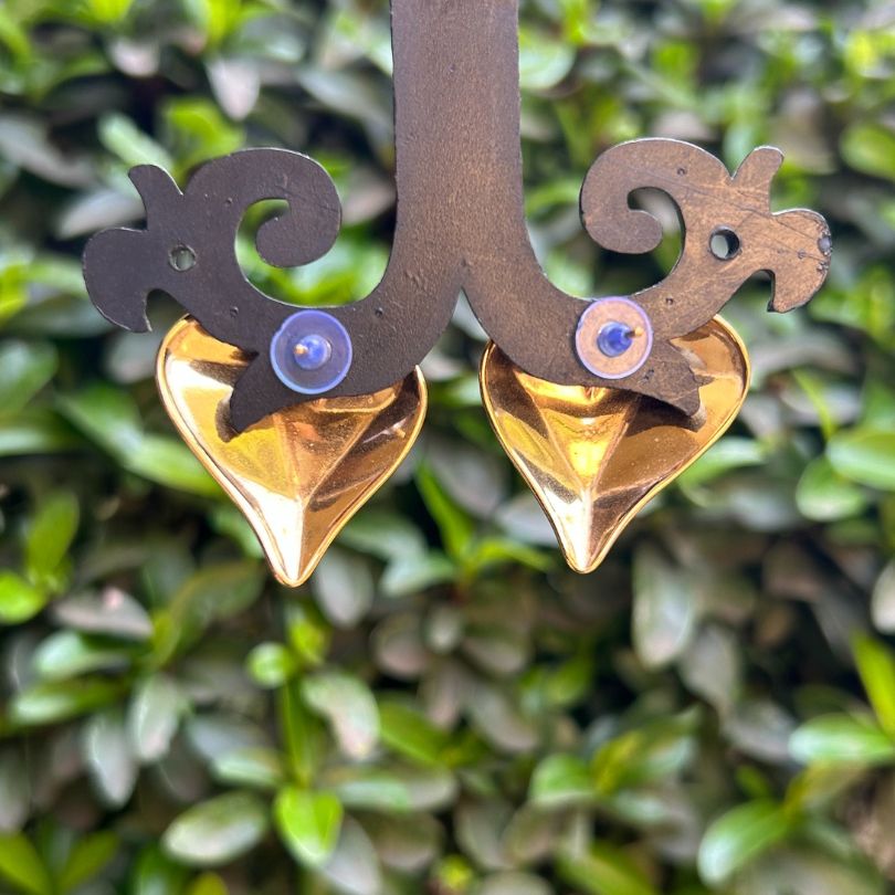 Textured  Heart Stud Earring