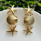 Shell Pearl Star Earring