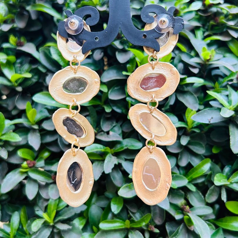 Maya Multicolor Layered Earrings