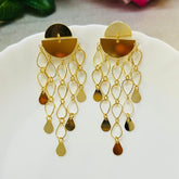 Chain Layered Golden Earrings