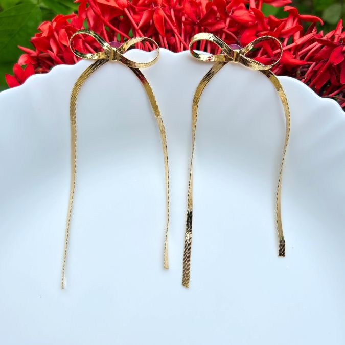 Blair Golden Bow Earrings