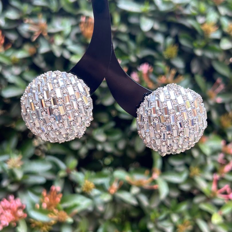 Bling Blogger Silver Stud Earrings - Small