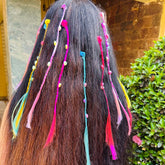 Cute Baby Girl Colorful  Heart Twist Braid Hair Clips - 6 Pcs