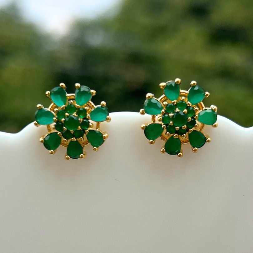 Treena Green AD Stud Earrings