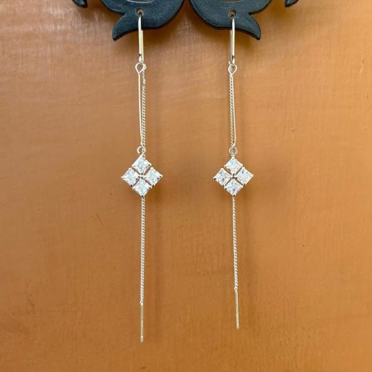 Niddle CZ Designer Earring