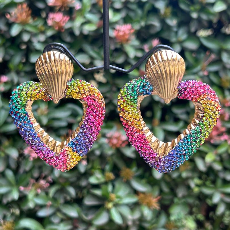 Bling Blogger Envy Multi Heart Earrings