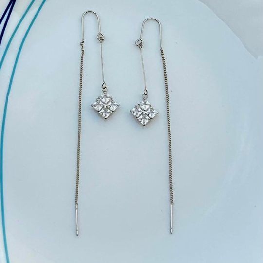 Niddle CZ Designer Earring