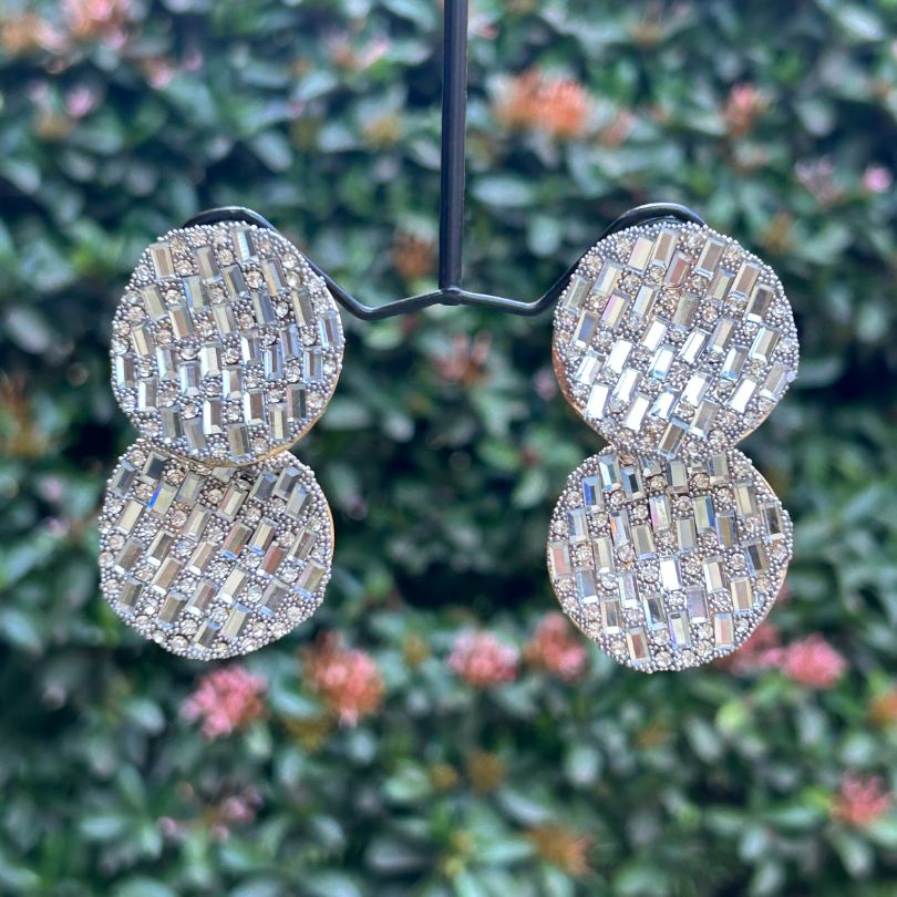 Bling Blogger Silver Layered Earrings