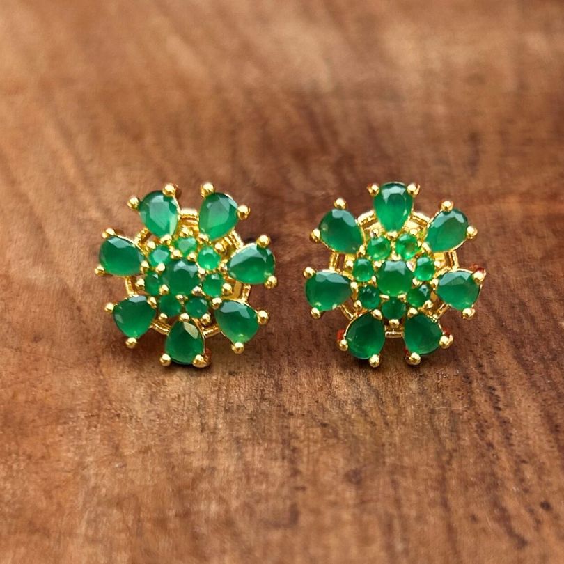 Treena Green AD Stud Earrings