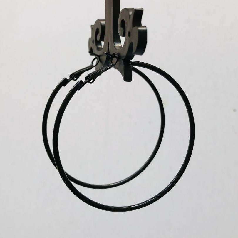 Black Oversized Hoop Earring