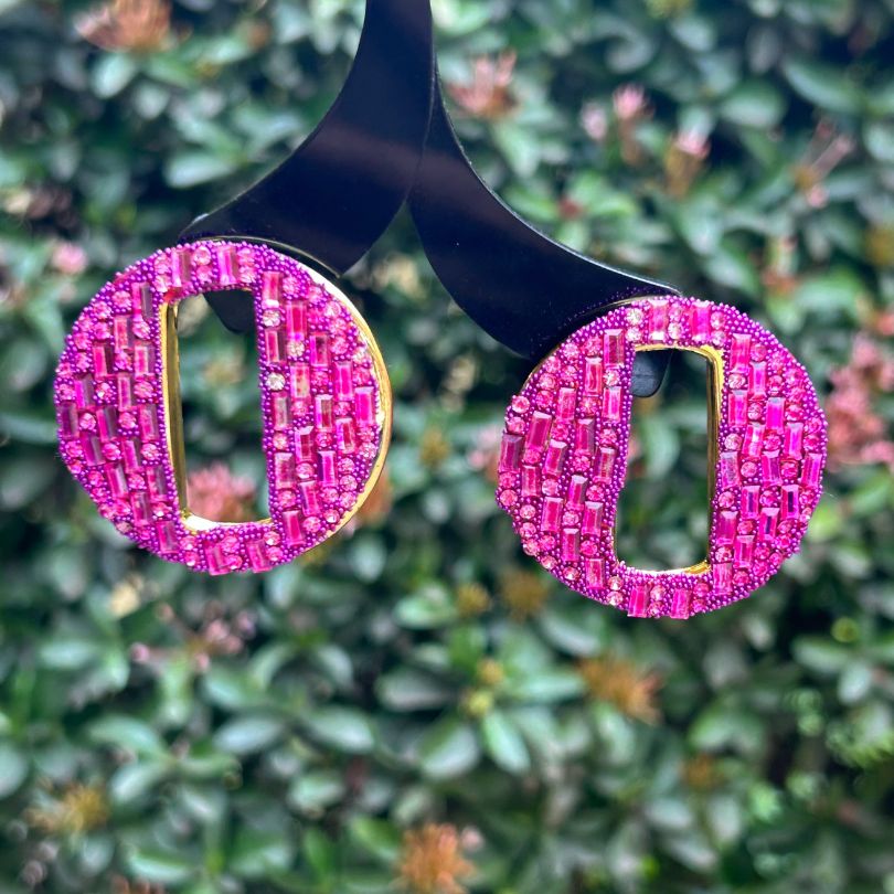 Bling Blogger Pink Valentine Stud Earrings