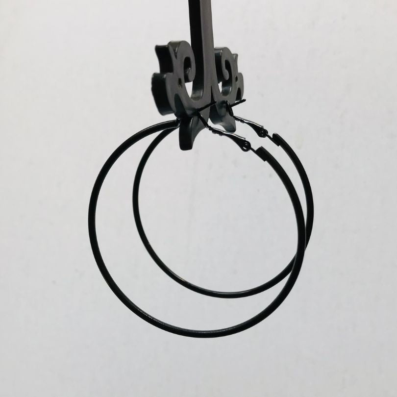 Black Oversized Hoop Earring