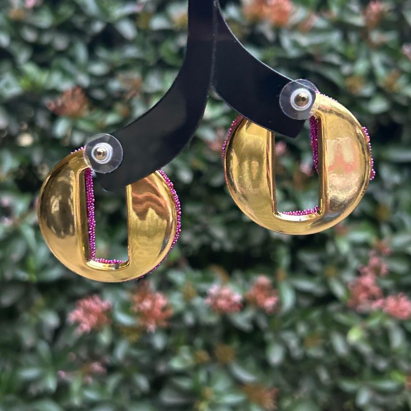 Bling Blogger Pink Valentine Stud Earrings