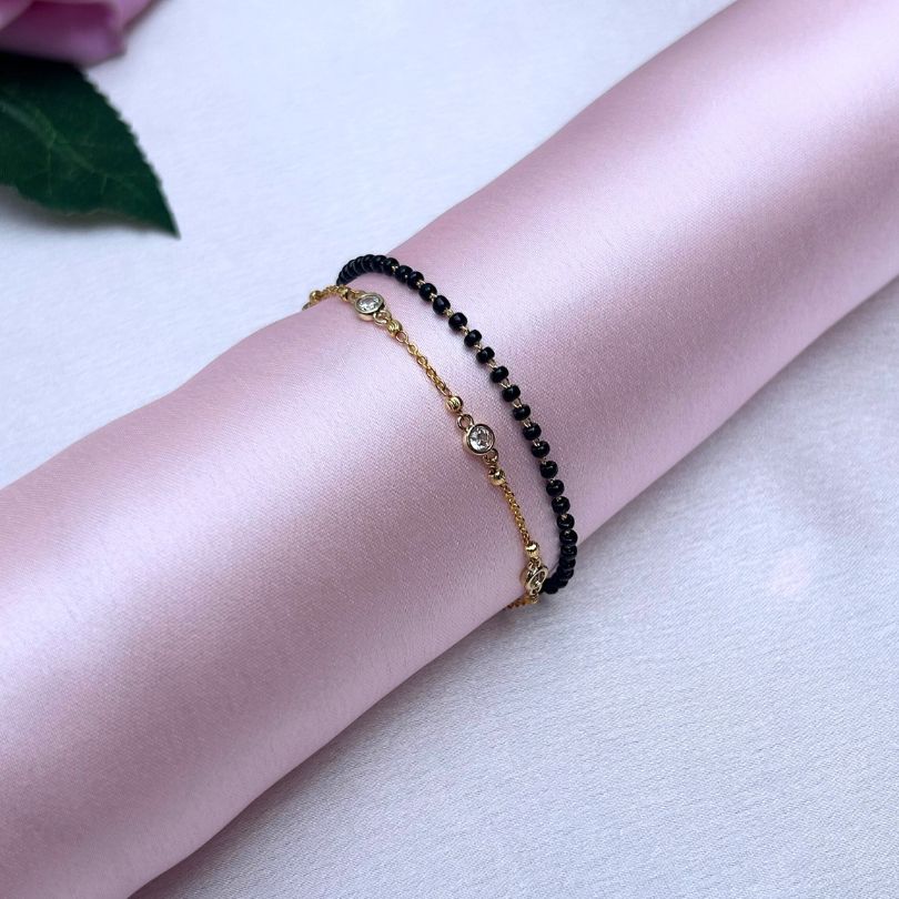 Minimal Layered Mangalsutra Bracelet