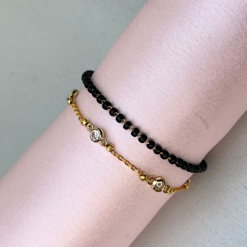 Minimal Layered Mangalsutra Bracelet