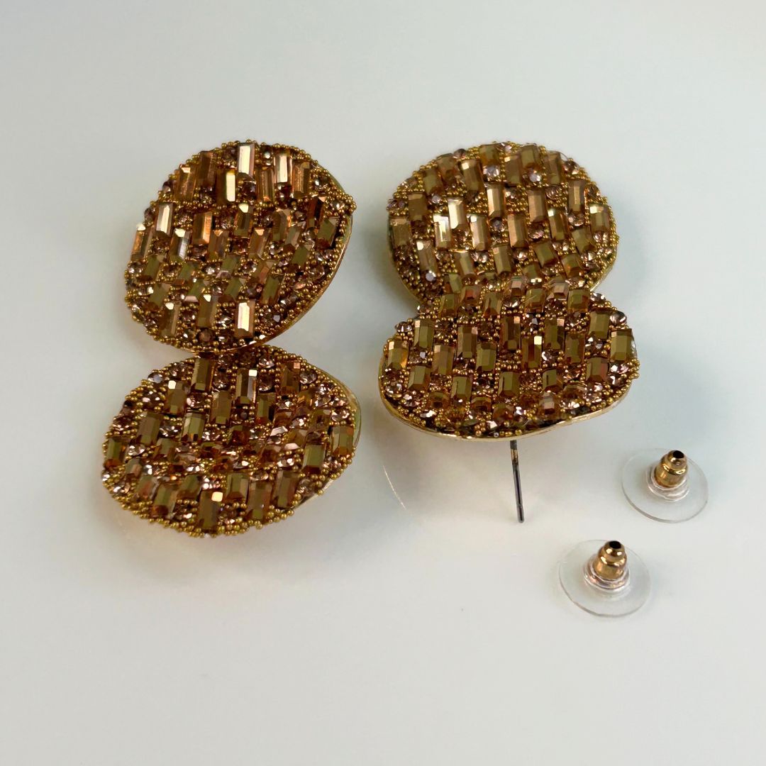 Bling Blogger Rust Golden Layered Earrings