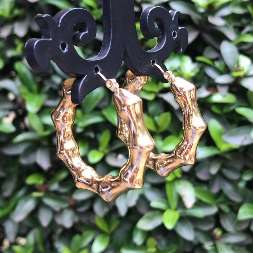 Textured Golden Hoop Earring