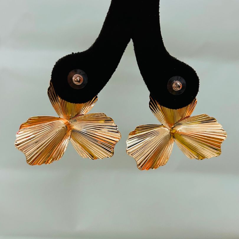 Flower Pastel Brown Earrings