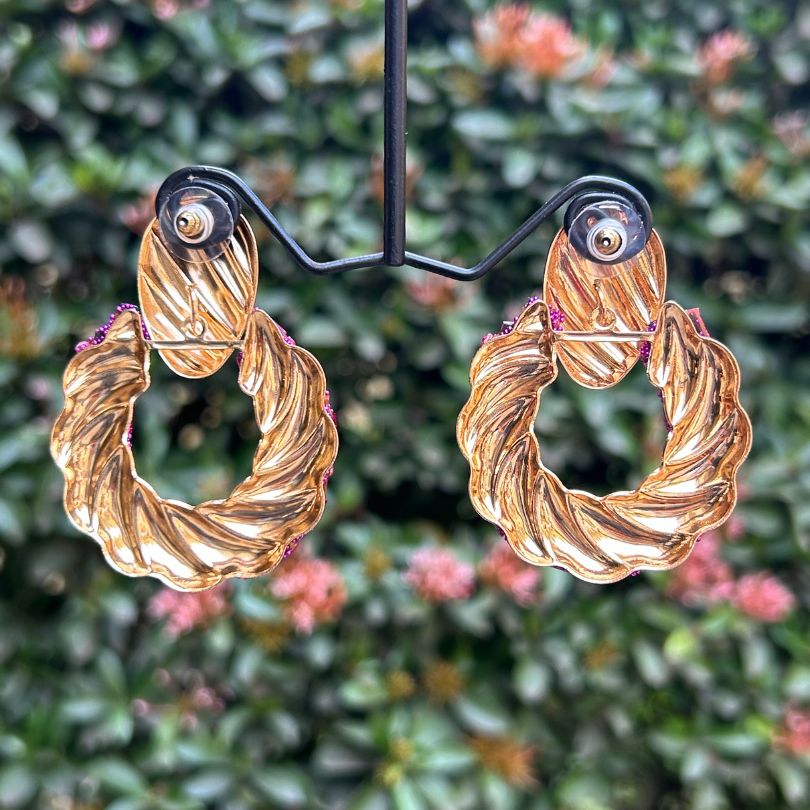 Bling Blogger Pink Drop Earrings
