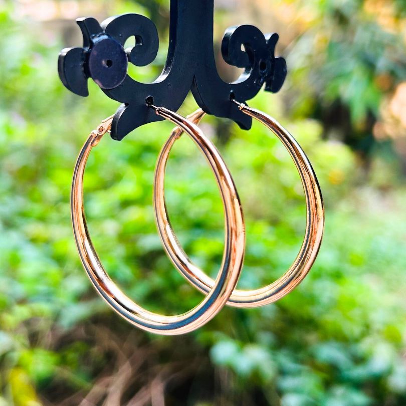 Shiny Golden Hoop Earring