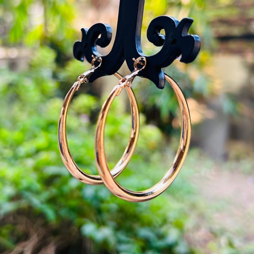 Shiny Golden Hoop Earring