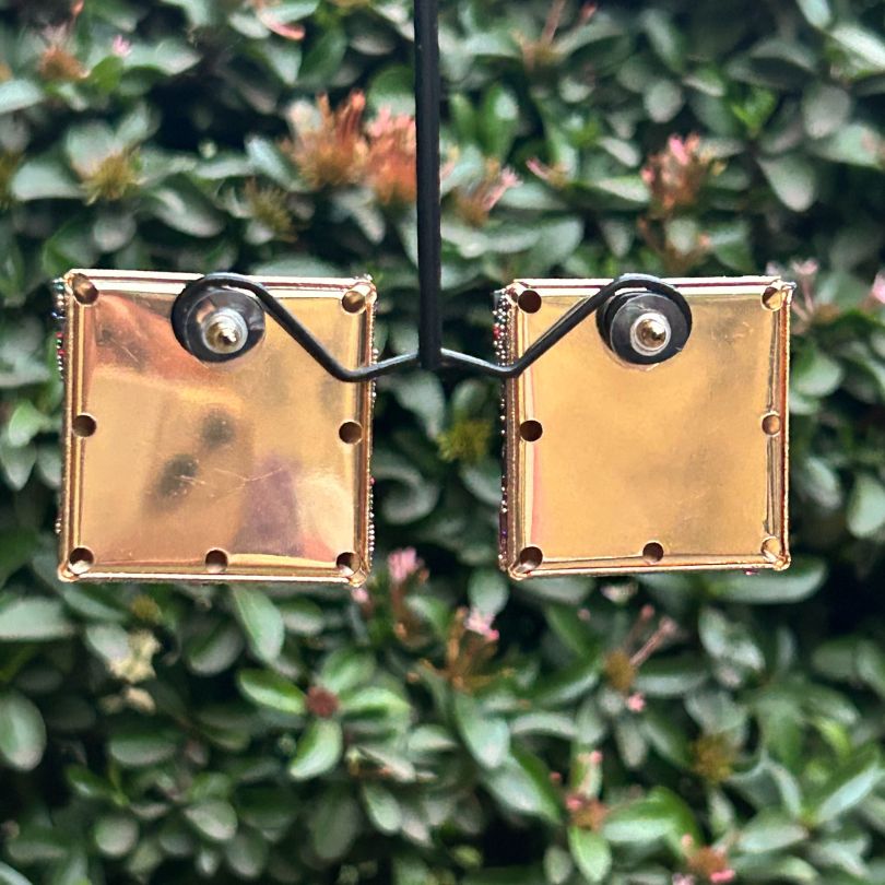 Bling Blogger Square Stud Earrings - Multi 2