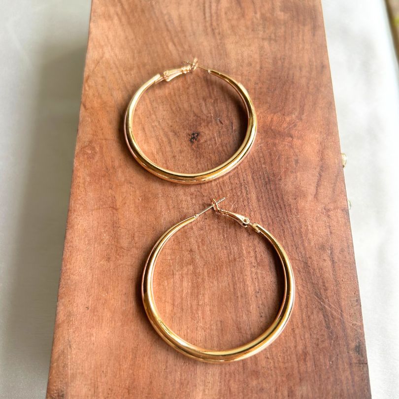 Shiny Golden Hoop Earring