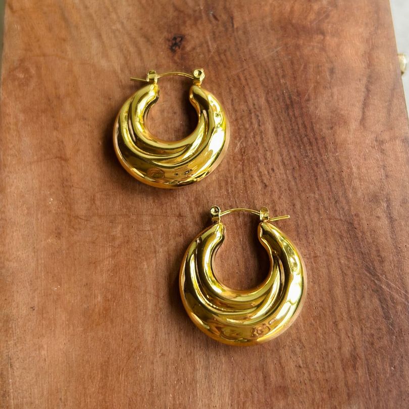 Golden Small Hoop Earring