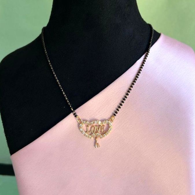 Love Covered American Diamond Mangalsutra
