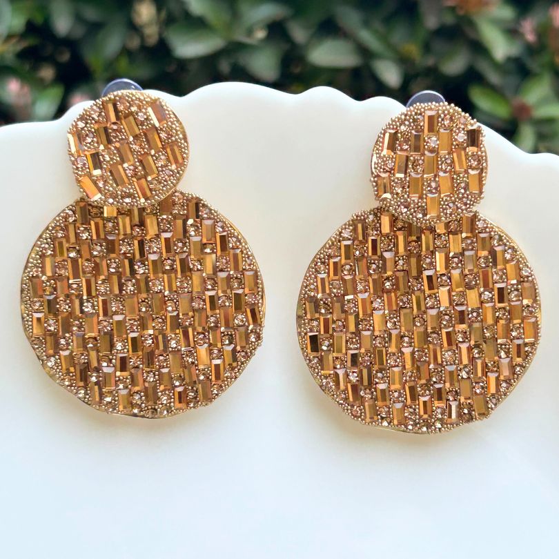 Bling Blogger Golden Layered Round Earrings