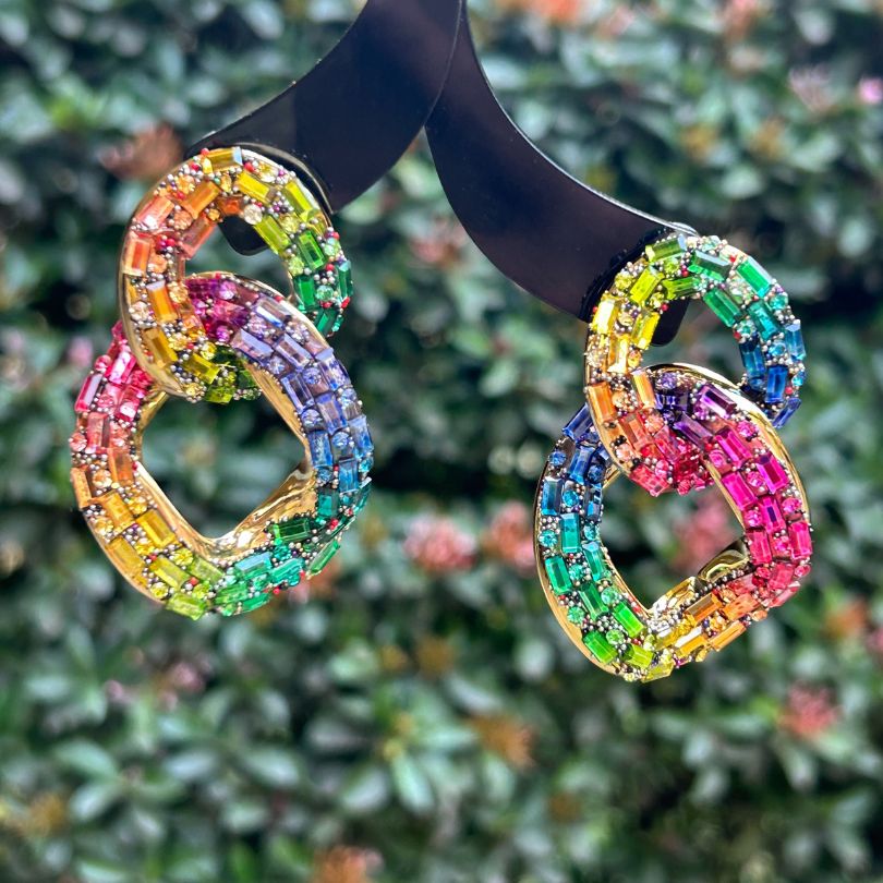 Bling Blogger Entangled Statement Earrings - Multi 1
