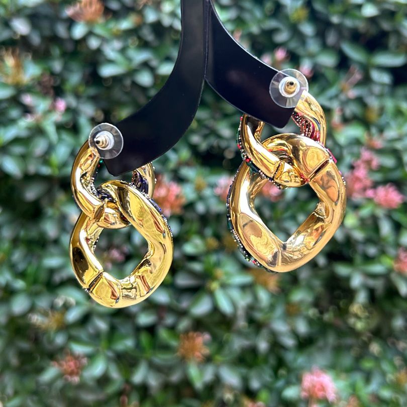 Bling Blogger Entangled Statement Earrings - Multi 1