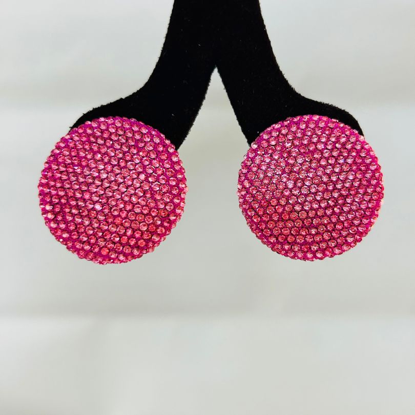 Bling Blogger Pink Stud Earrings