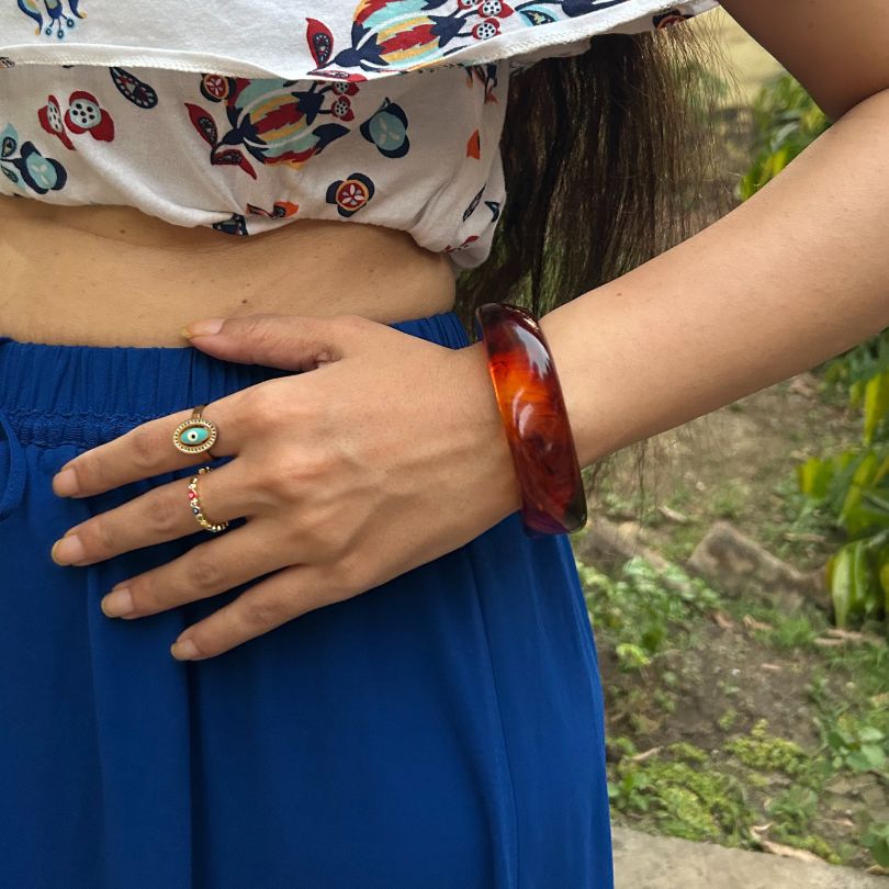 Maroon Resin Bangles