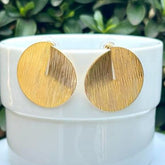 Waning Moon Golden Earrings