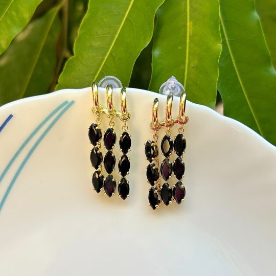 Leah Three Line Earrings