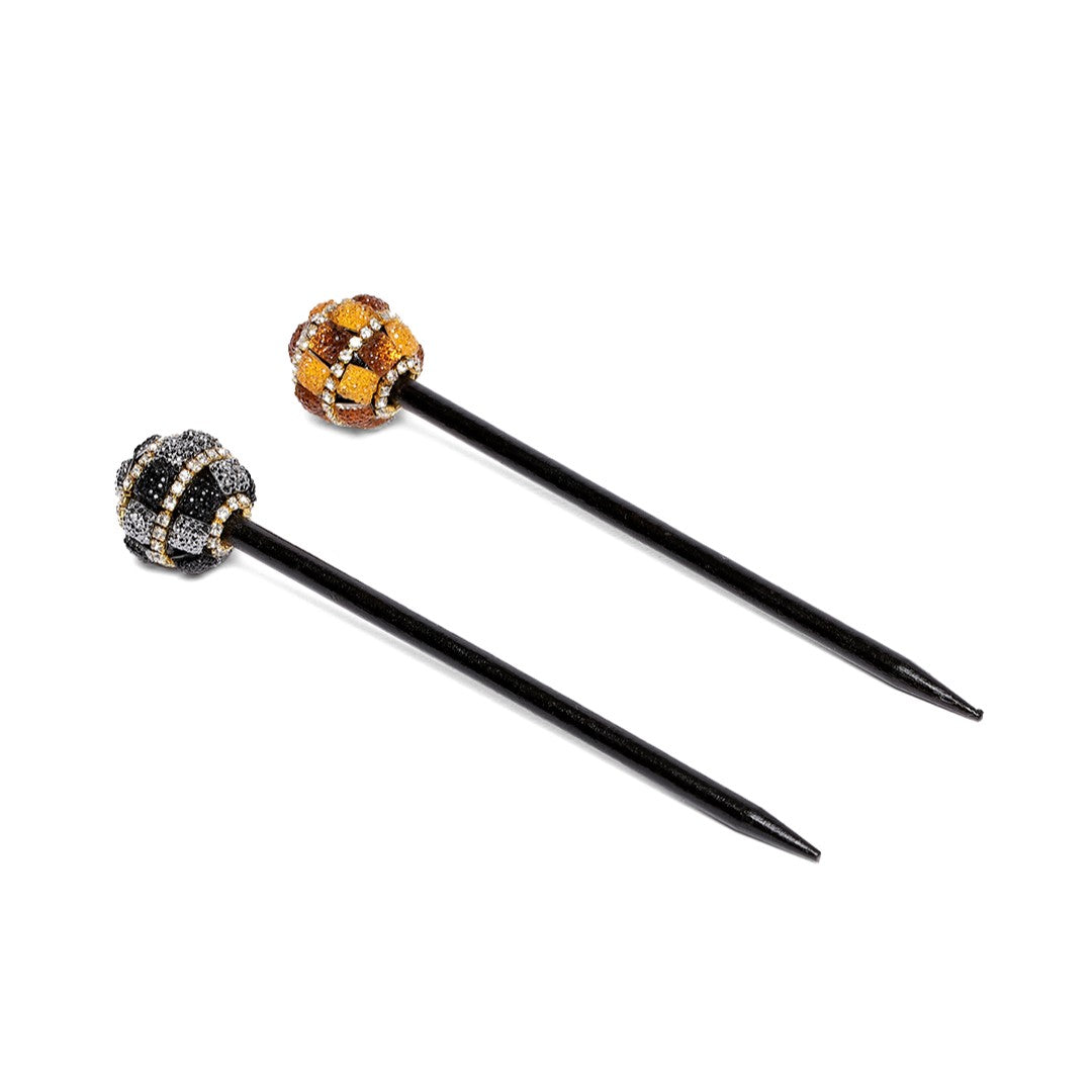 LAIDA Women Set of 2 Embellished Hairstick