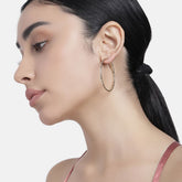 Gold-Plated Circular Hoop Earrings