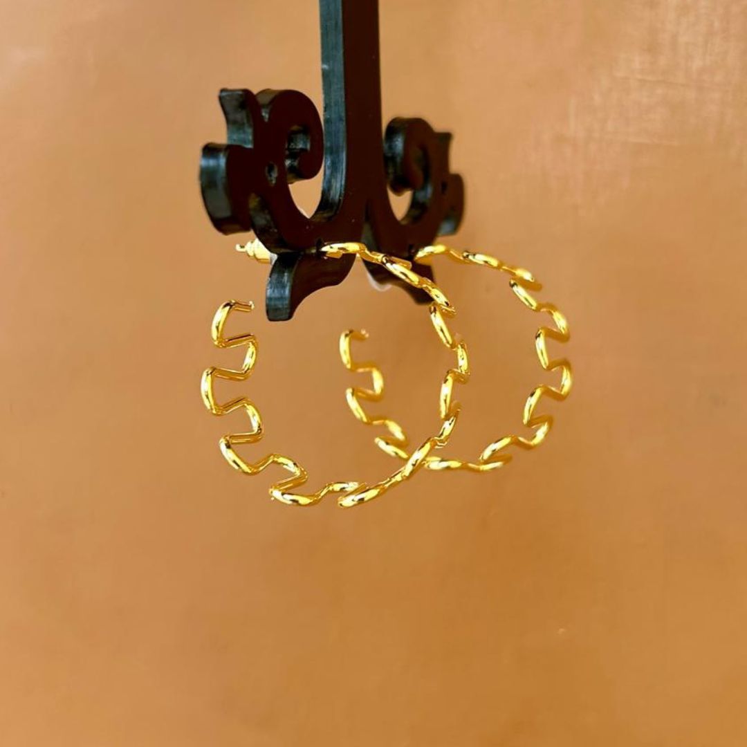 Zigzag Hoop Earrings