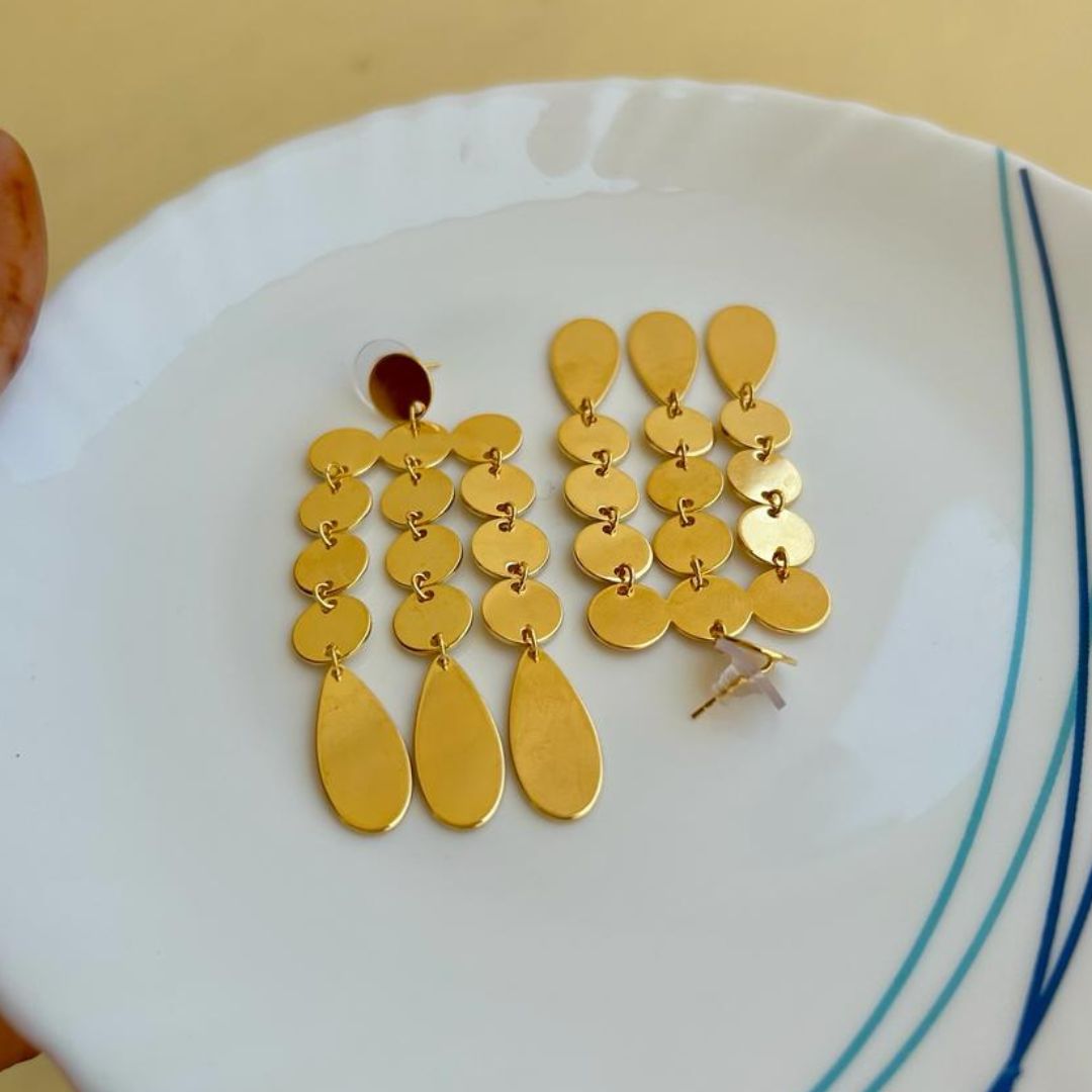 Golden Chandelier Drop Earrings