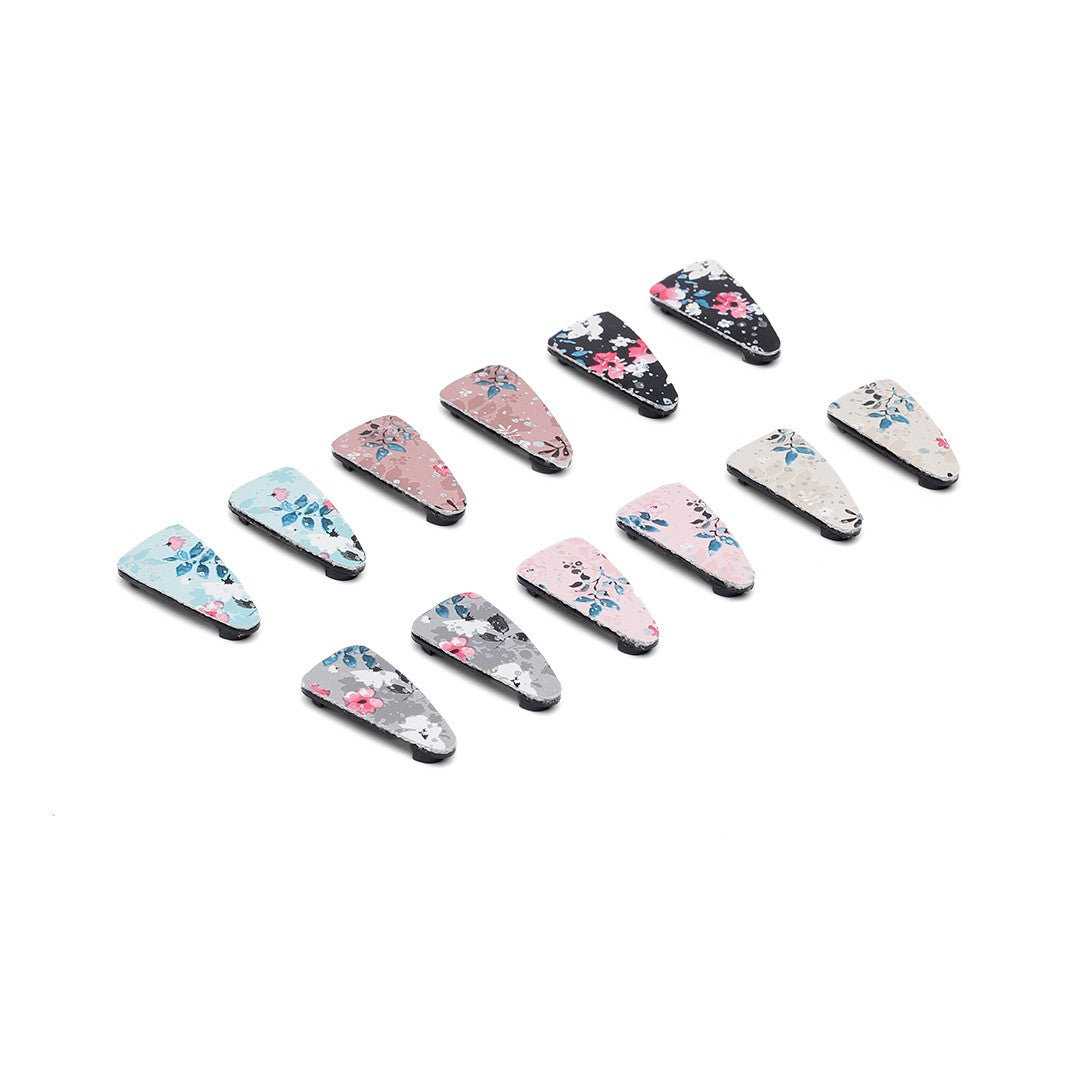 LAIDA Girls Set of 12 Printed Tic Tac Hair Clip