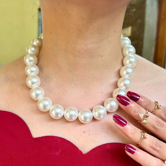 Pearl Ball Statement Necklace