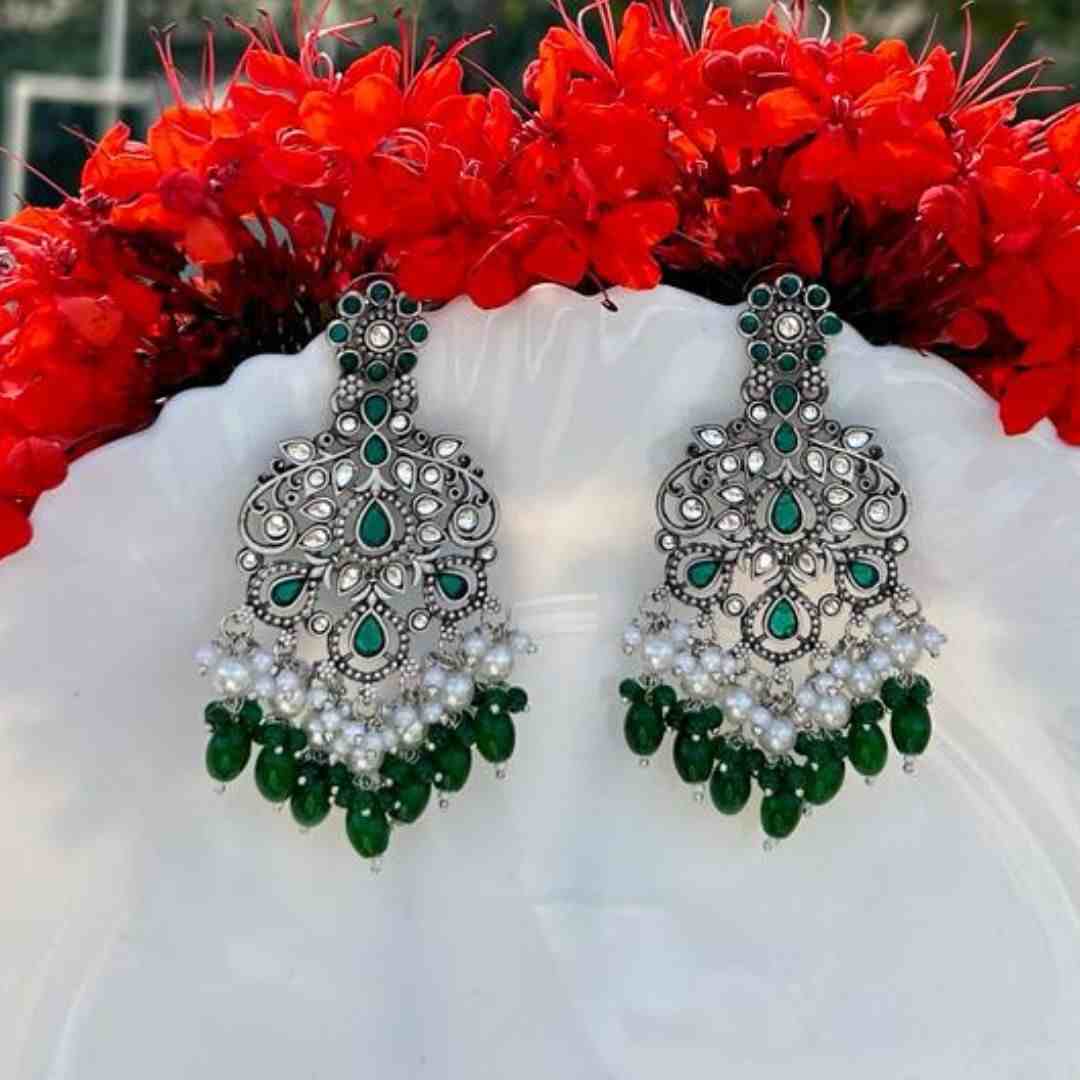 Meera Green Earrings